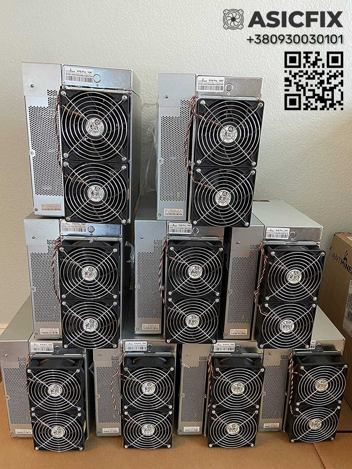 Asic Bitmain Antminer S19j pro 100th BTC майнер SHA256 НАЯВНІСТЬ