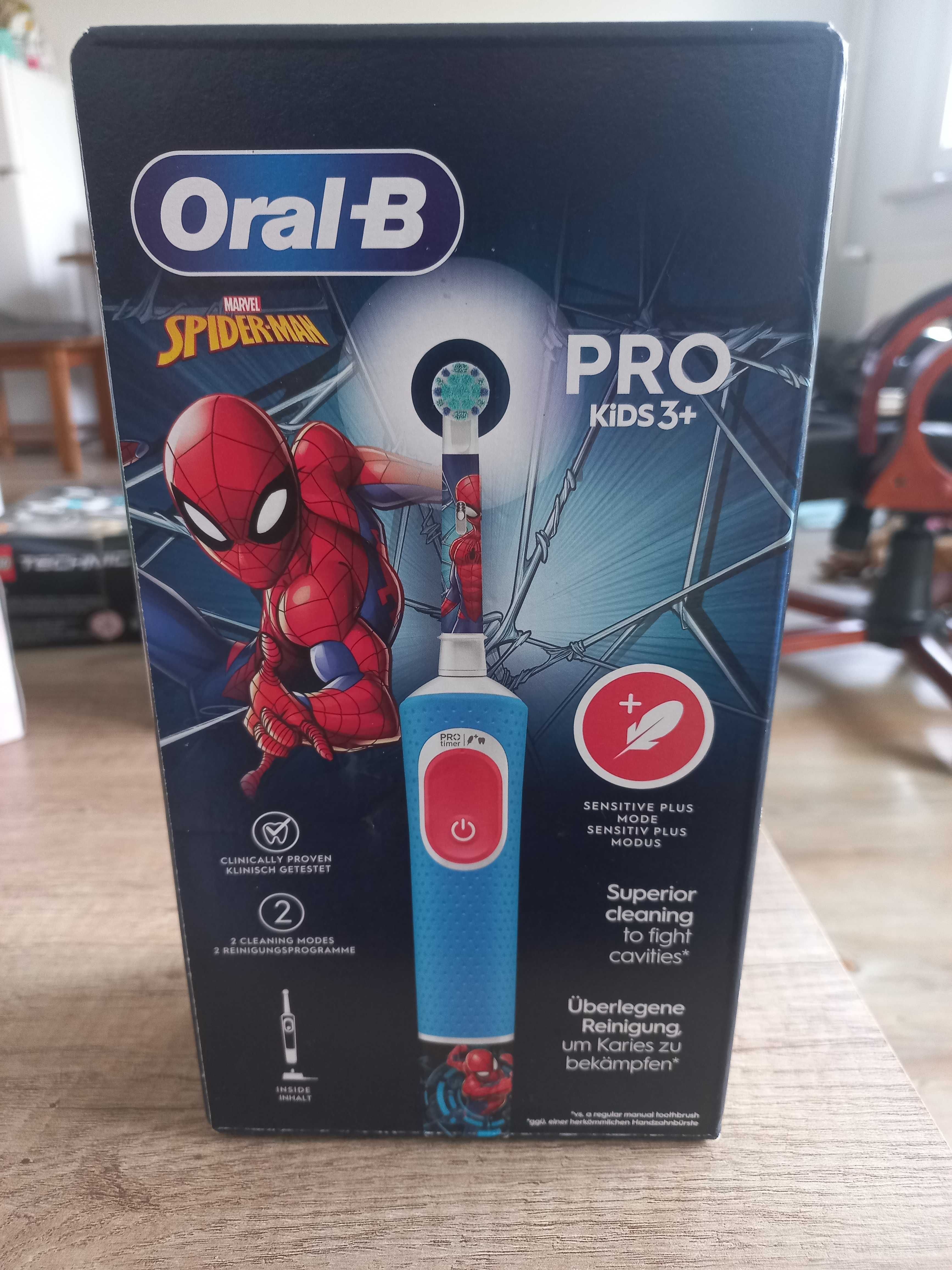 Szczoteczka Elektryczna do Zębów Oral-B Kids Spiderman dla Dzieci Nowe