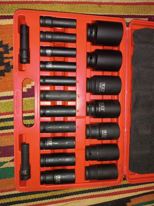 Набір подовжених ударних головок LEX LXIS20E 1/2 10-38 мм