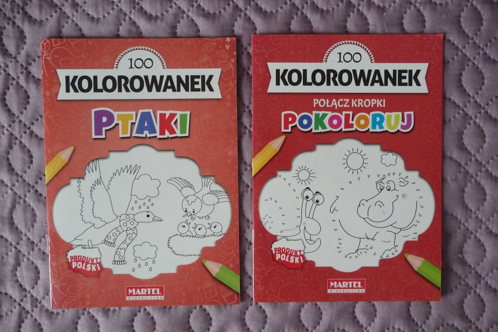 Kolorowanki, połącz kropki - 2 książeczki dla dzieci