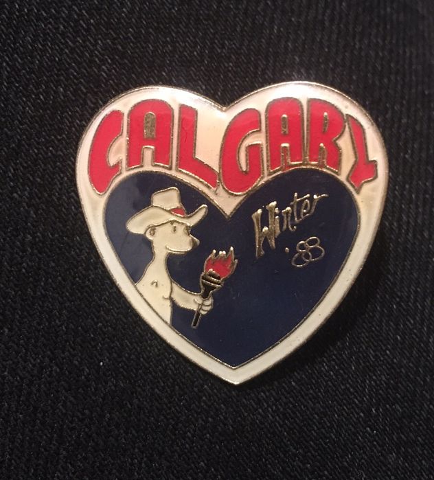 Przypinki 4 szt. PRL Calgary Zimowa Olimpiada 1988