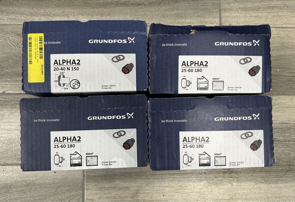 New! Grundfos Alpha2 25-60 180, Alpha3 32-60, Alpha2 20-40 N 150