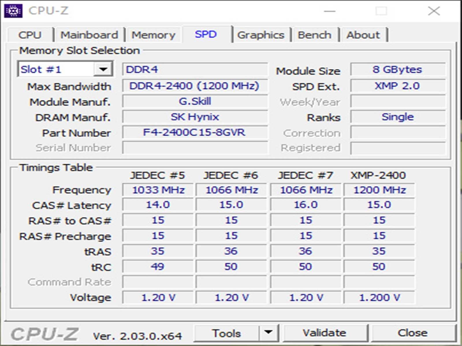 DDR4 8GB G.SkiLL RipJawsV 2400 -Komputer