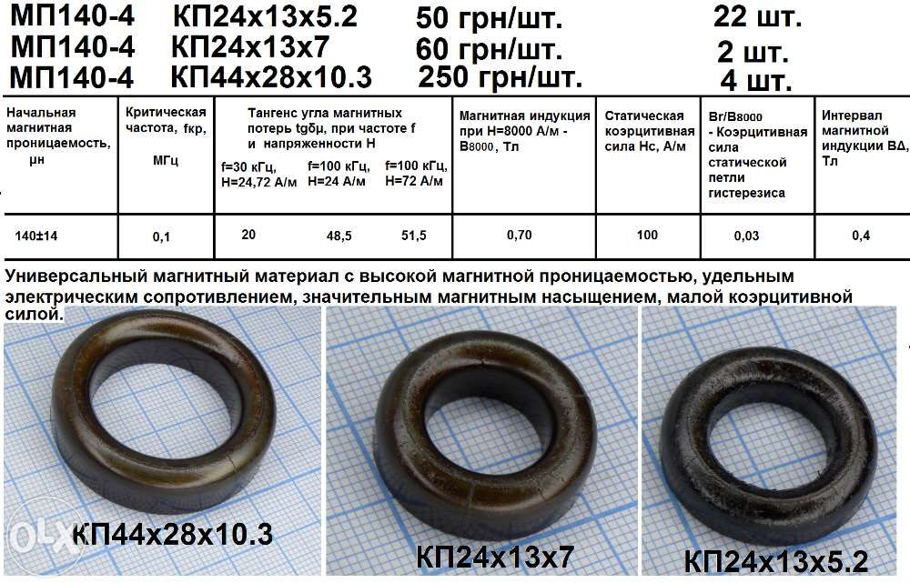 Ферритовые сердечники продам