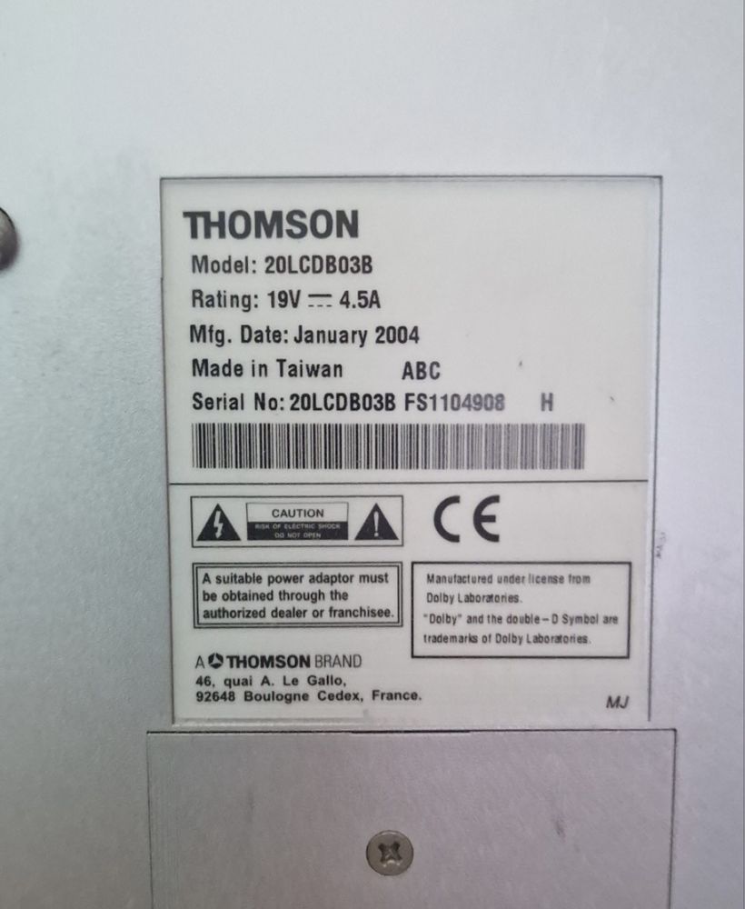 Телевизор Thomson 20LCDB03B