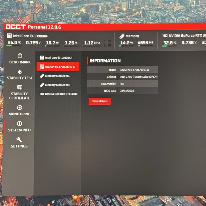 Комплект Core i9 13900KF, Z790 Gigabyte Aero