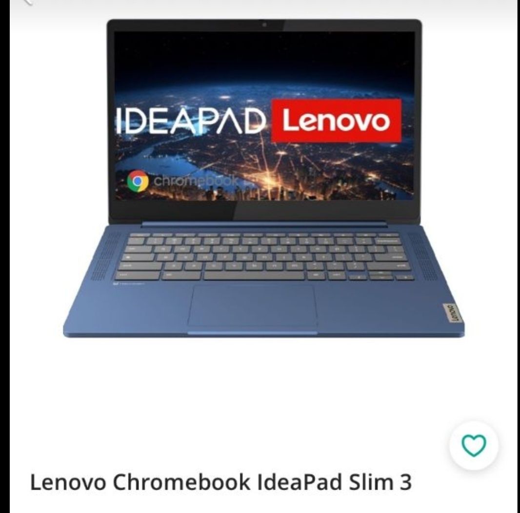 Lenovo chromebook ideapad slim 3 4/64gb 14" qwertz блакитний chrome os