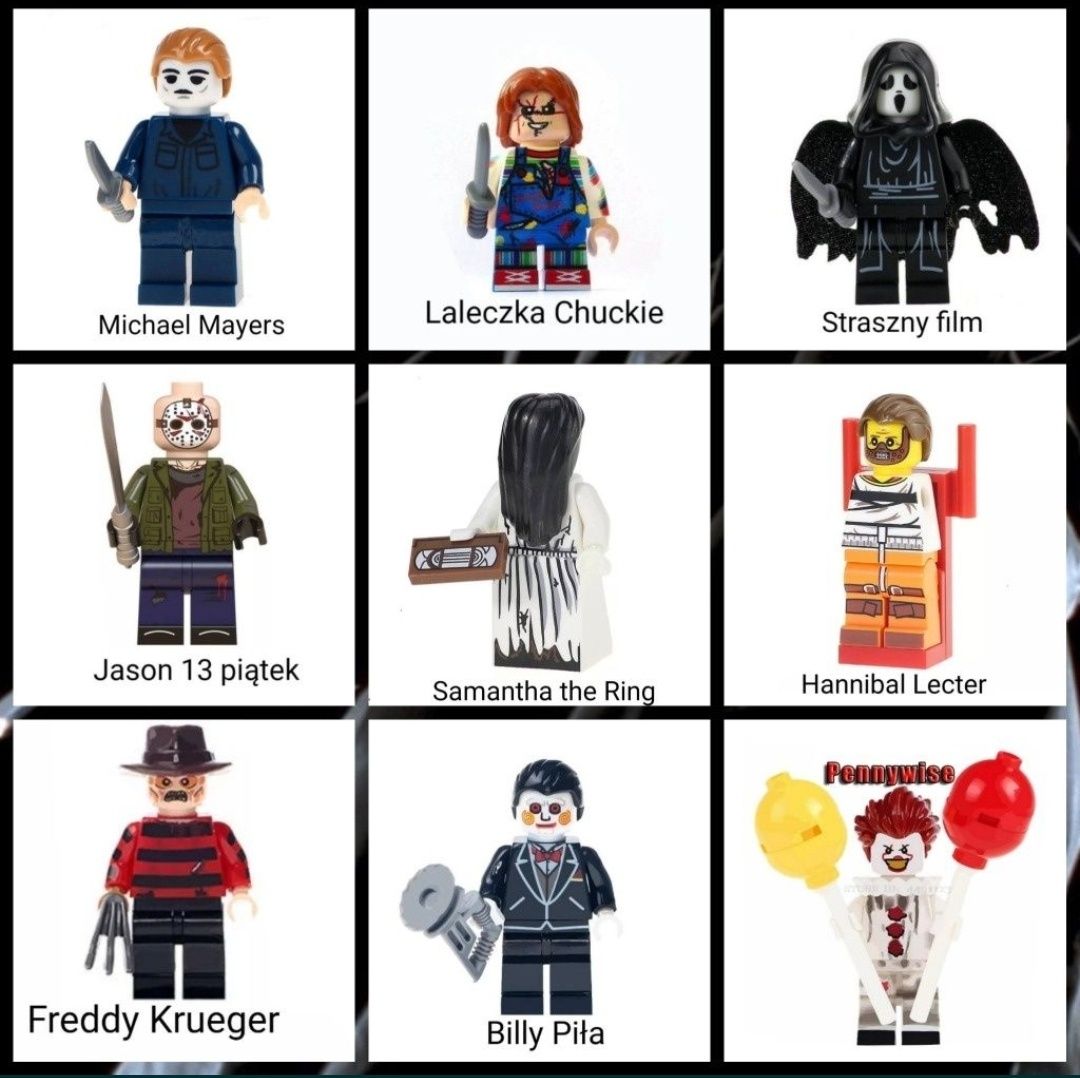Nowe klocki figurka horror strach kompatybilne z Lego