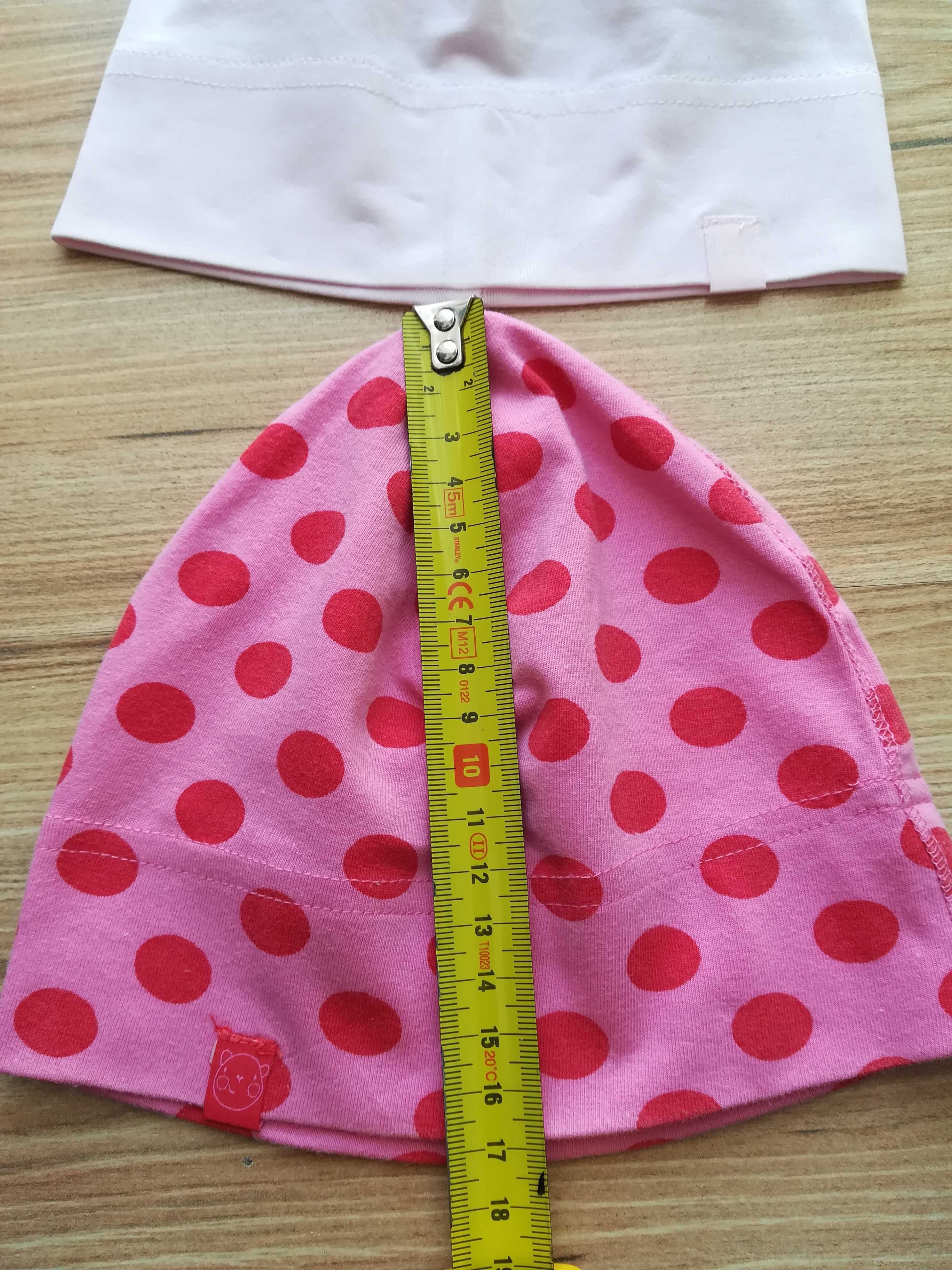 H&M 2szt. czapeczki dla dziewczynki 62/68 do roczku