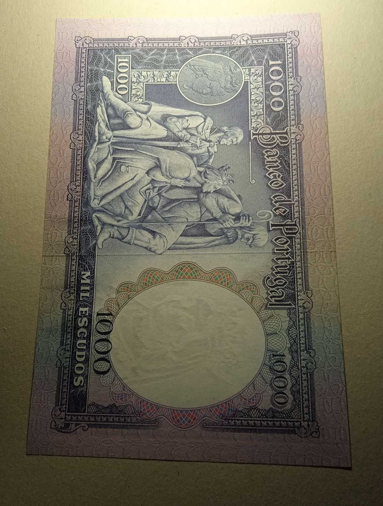 Nota 1000$00 escudos 1961 D. Filipa Lencastre - Envio Grátis