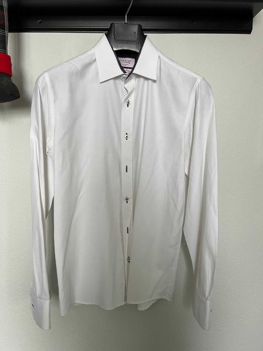 Biała męska koszula bawełna