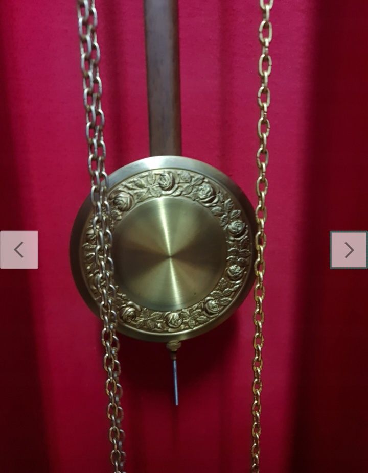 Piekny barokowy zegar stojący Włoski kwadransowy Fornirowany