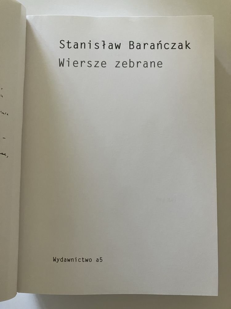 Wiersze zebrane Stanisław Barańczak