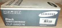 Черный картридж для цветного принтера Samsung CLP-500/N и CLP-550/N