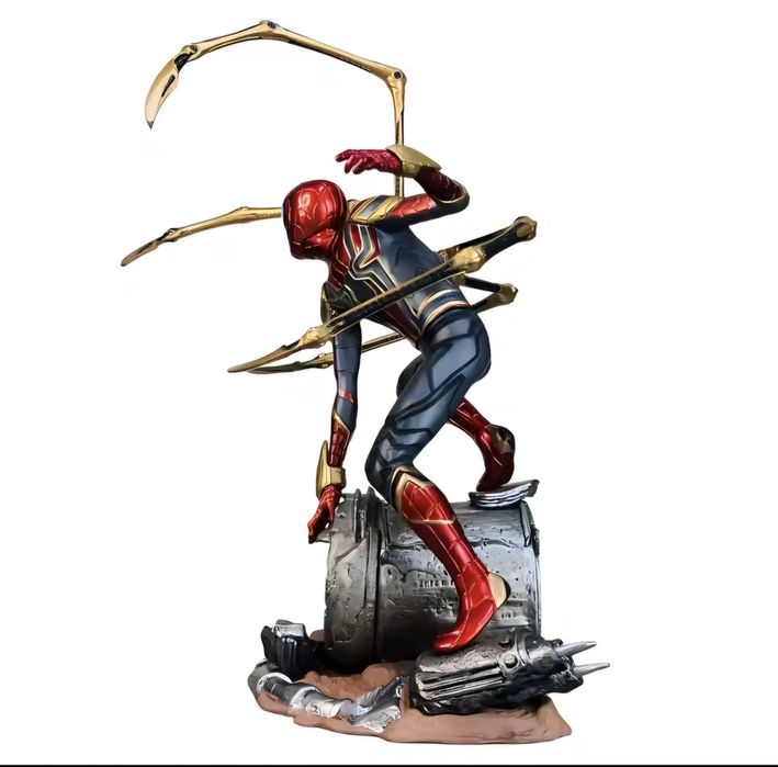Estátua da Marvel do Homem Aranha com 20 centímetros.