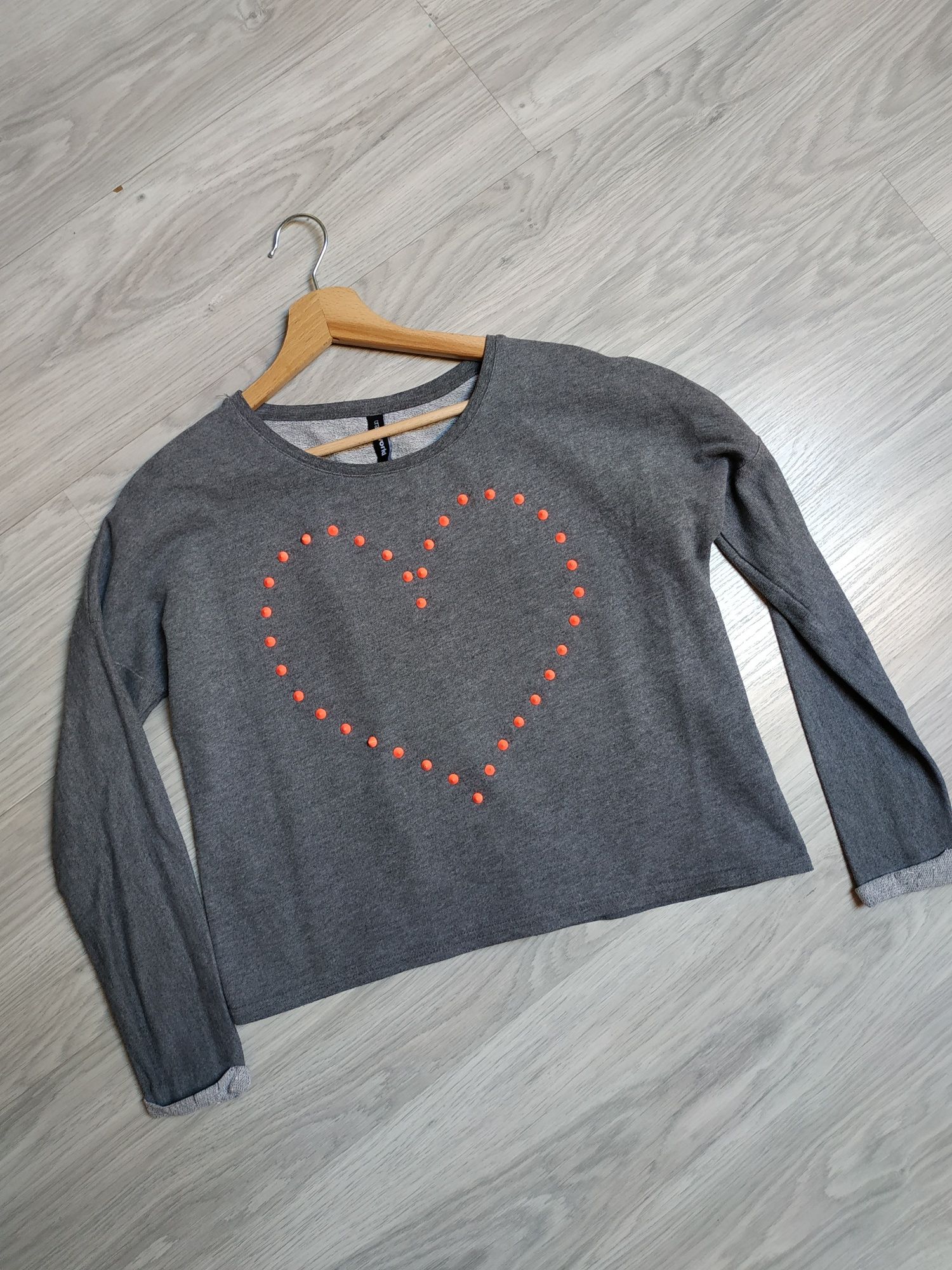 Sweterek dzianinowy bluzka damska crop top bluza dresowa dżety M-L