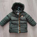 Kurtka zimowa Coccodrillo r. 98 dla chłopca zielona z lisem, ciepła
