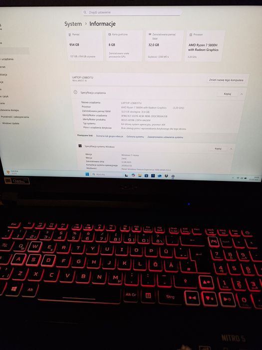 Laptop acer nitro 5 rtx 3080 Okazja!!!