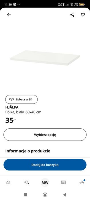 Obudowa platsa plus trzy półki 180x60x40
