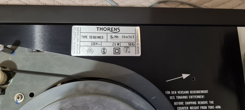 Sprzedam gramofon Thorens TD 160 Mk II