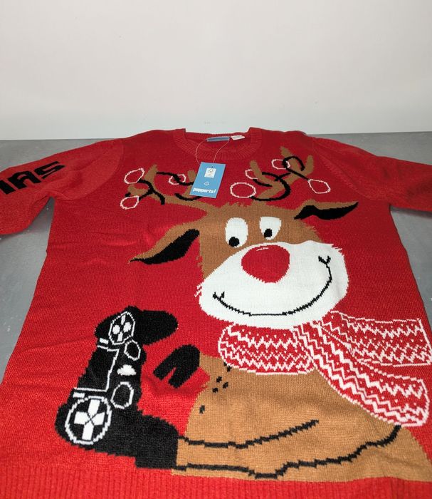 Sweterek świąteczny z reniferem dla chłopca sweter Pepperts 146/152