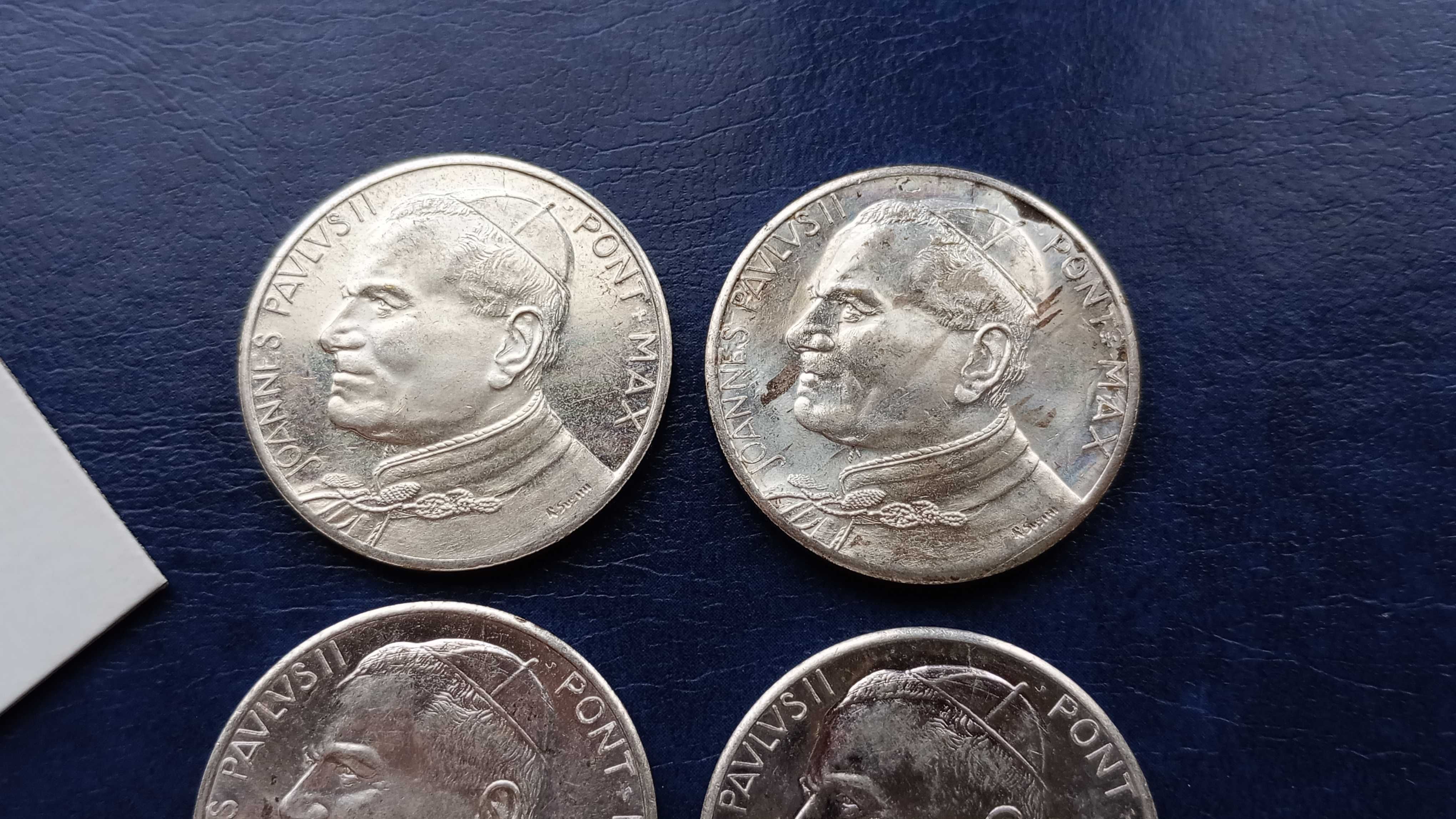 Stare monety Watykan medale Jan Paweł II 4 sztuki każdy inny