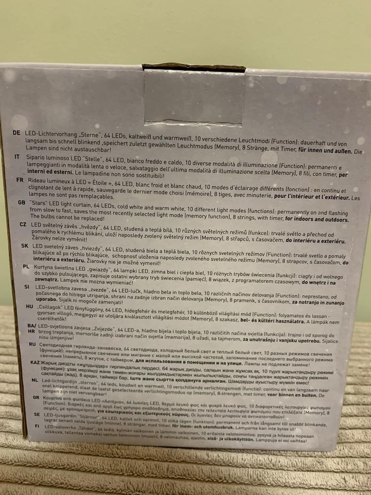 Lampki kurtyna gwiazdki LED OBI
