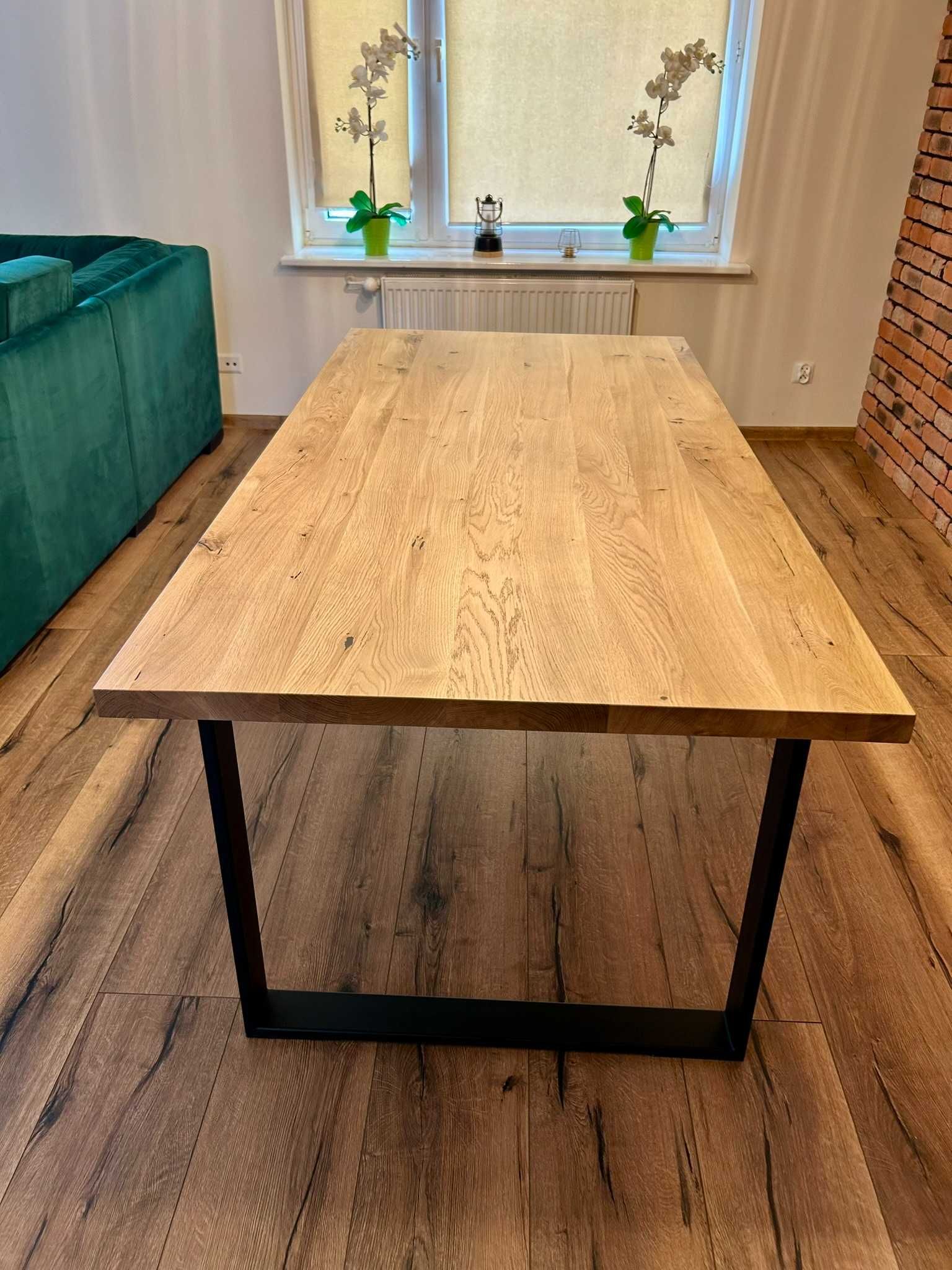 Stół dębowy loft 200x90 cm – dostępny od ręki!