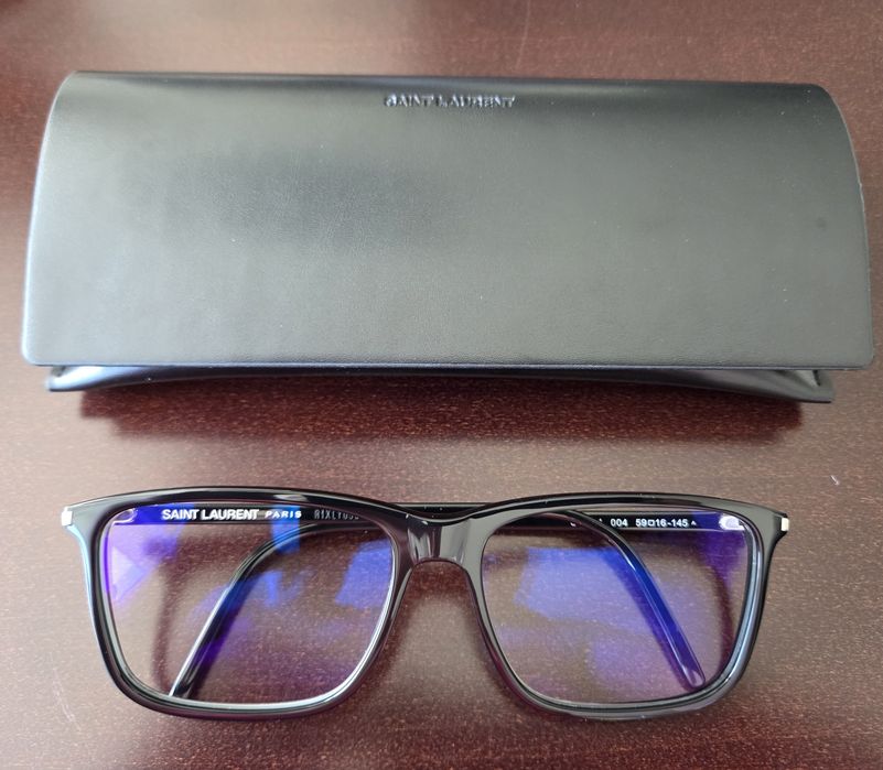 Okulary Saint Laurent, czarne, używane, stan bdb.