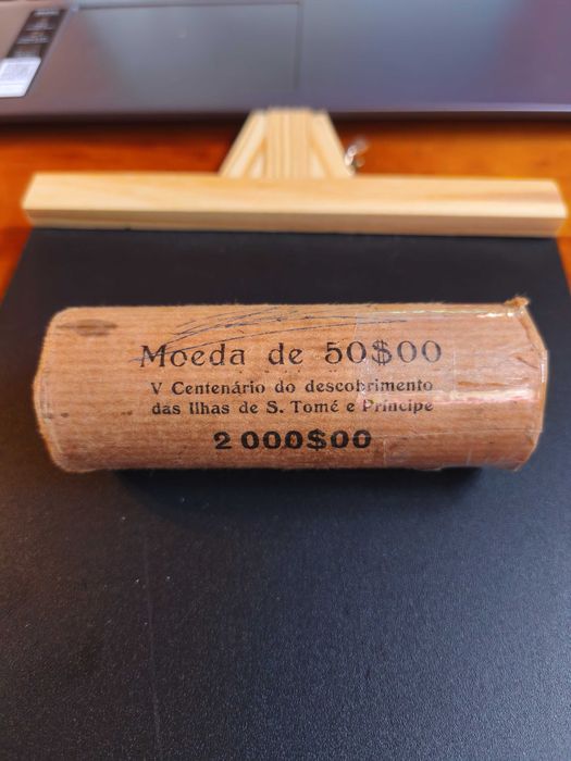 rolo moedas  prata 50 escudos são tome e príncipe 1970