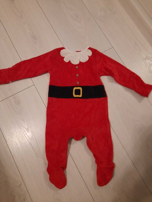 body pajacyk mikolajkowy dla malucha na ok68cm