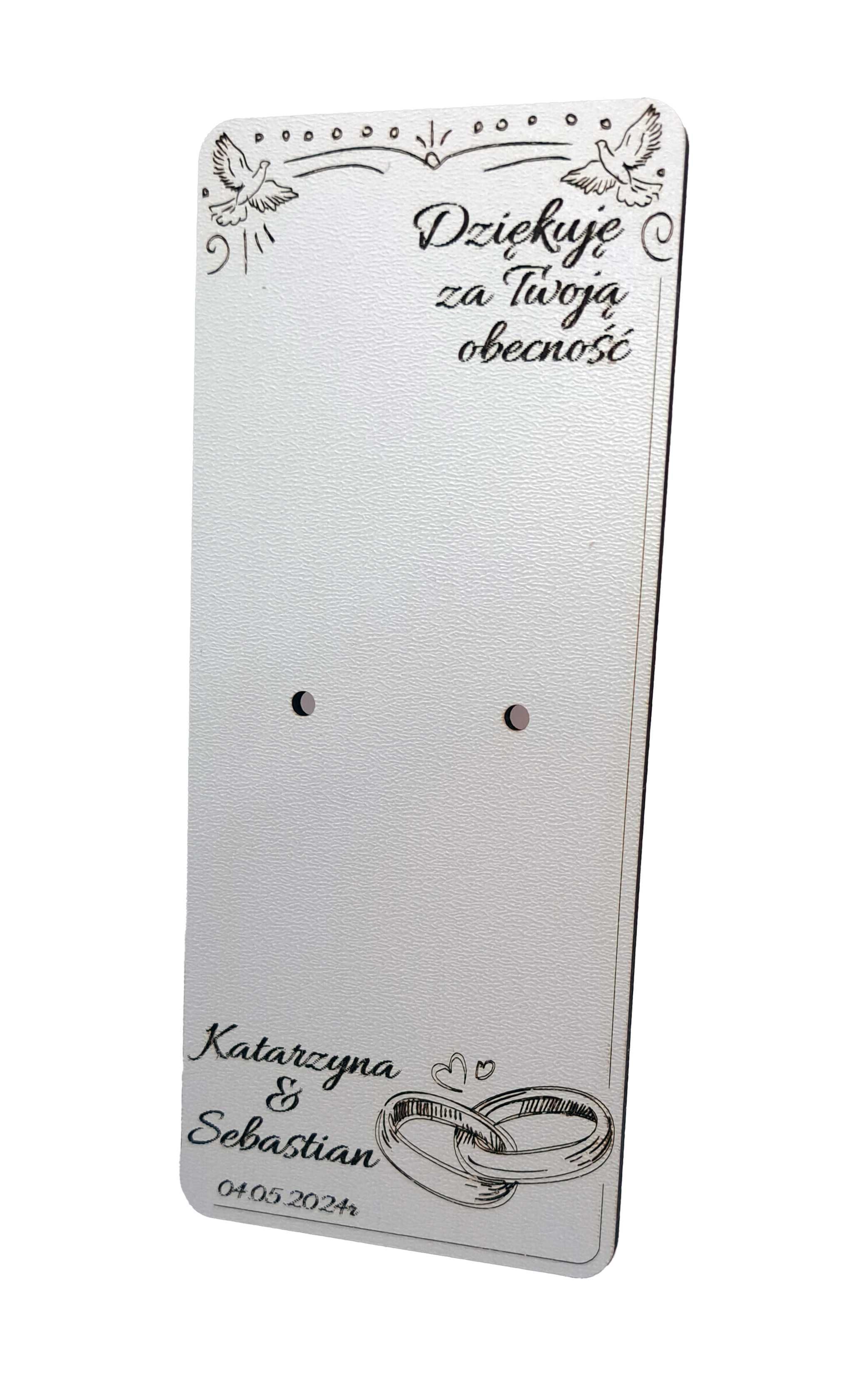 Podziękowanie dla gości weselnych ŚLUB | GRAWER | 100szt
