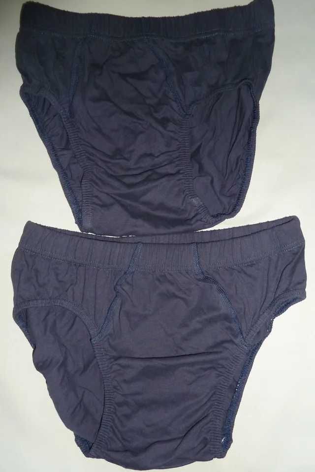 Conjunto de 4 cuecas azul marinho e branco algodão XL