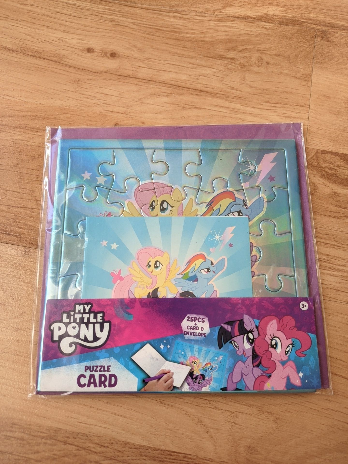 Kartka urodzinowa z puzzlami my little pony