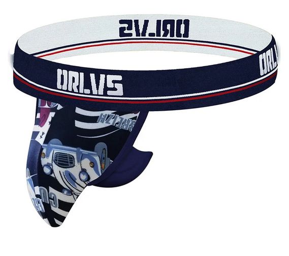Stringi Męskie z Kieszonką ze Wzorem ORLVS Super Fit - XL