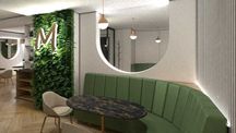 Kompleksowe wyposażenie restauracji loże sofy kanapy stoliki krzesła