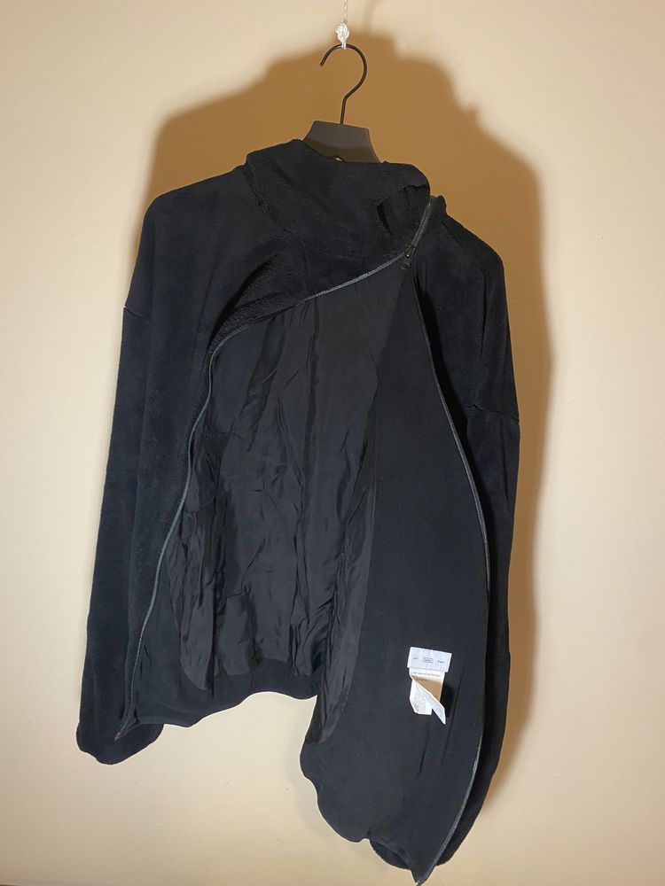 Post Archive Faction (PAF) 5.1 asymmetric-zip fleece hoodie