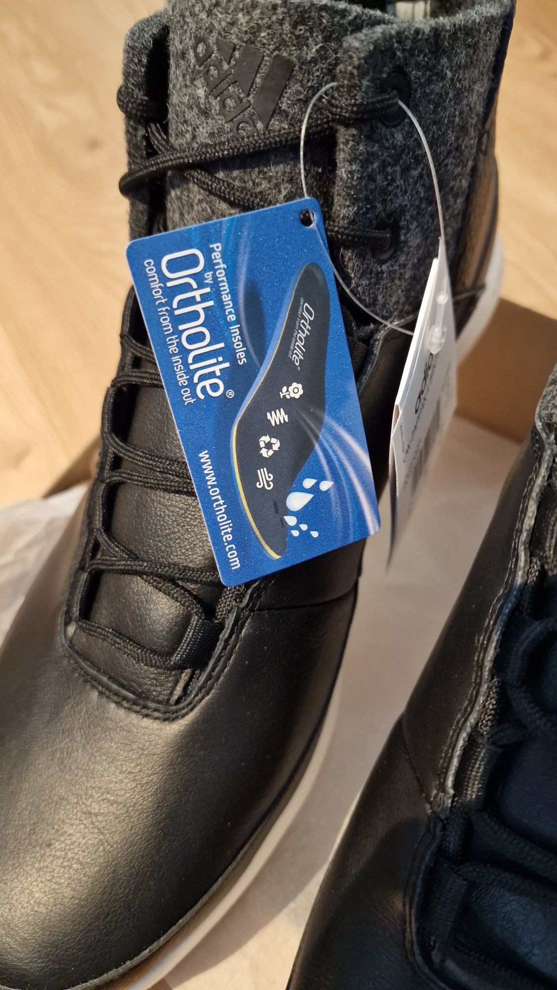 Adidas Zappan II Winter MID buty zimowe trekkingowe skóra filc