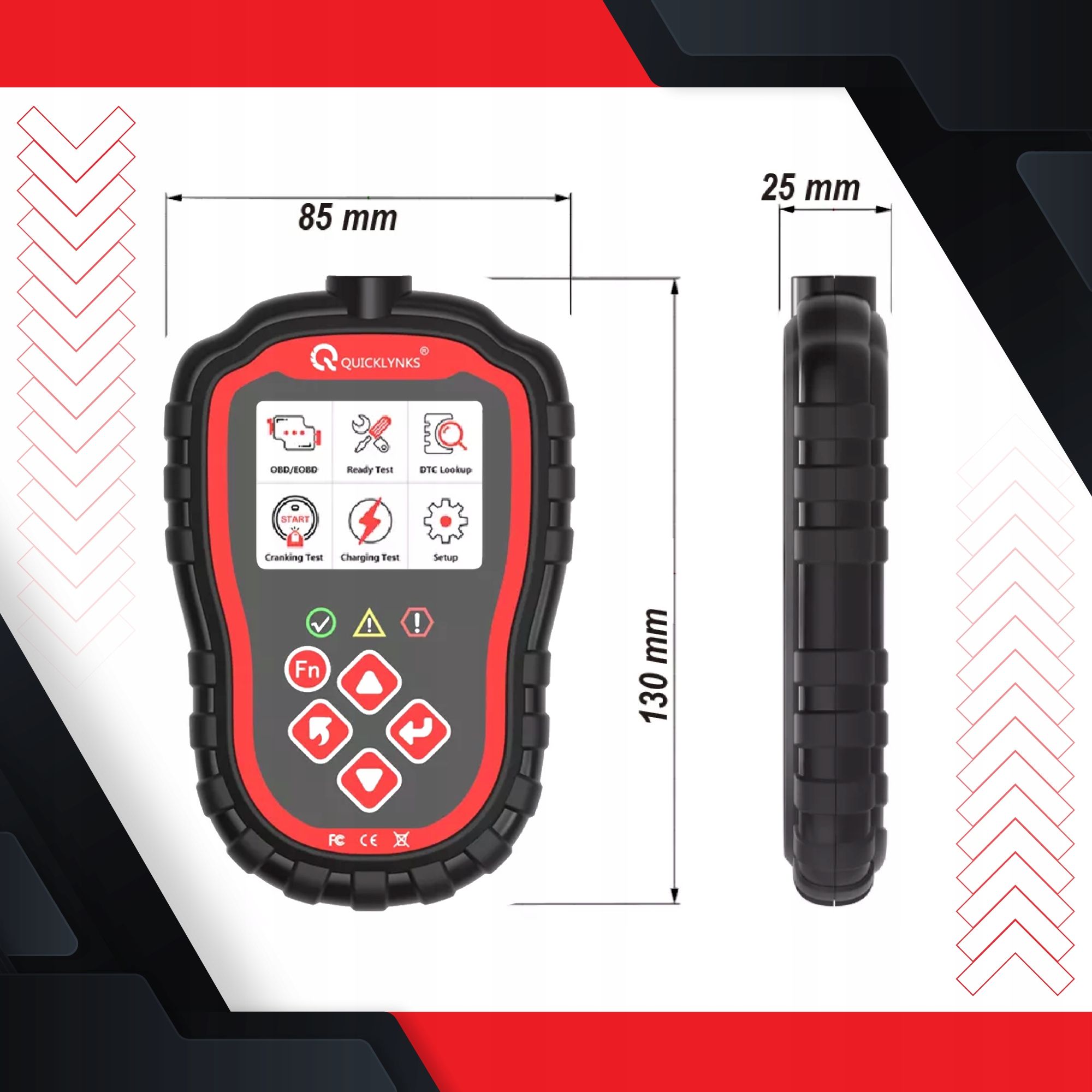 Szybki Tester OBD Tester OBD2 Diagnostyczny PL Menu Interfejs OBD