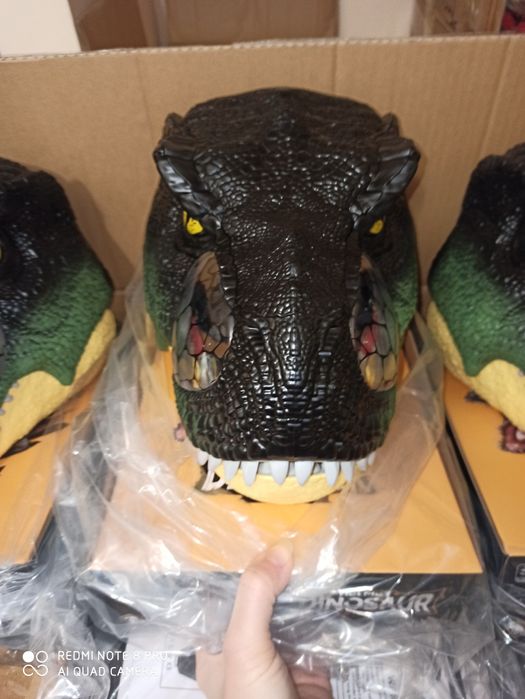 Маска голова динозавра раптора звук гарчання підсвічування динозавр