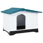 Casota para cães 90,5x68x66 cm polipropileno azul
