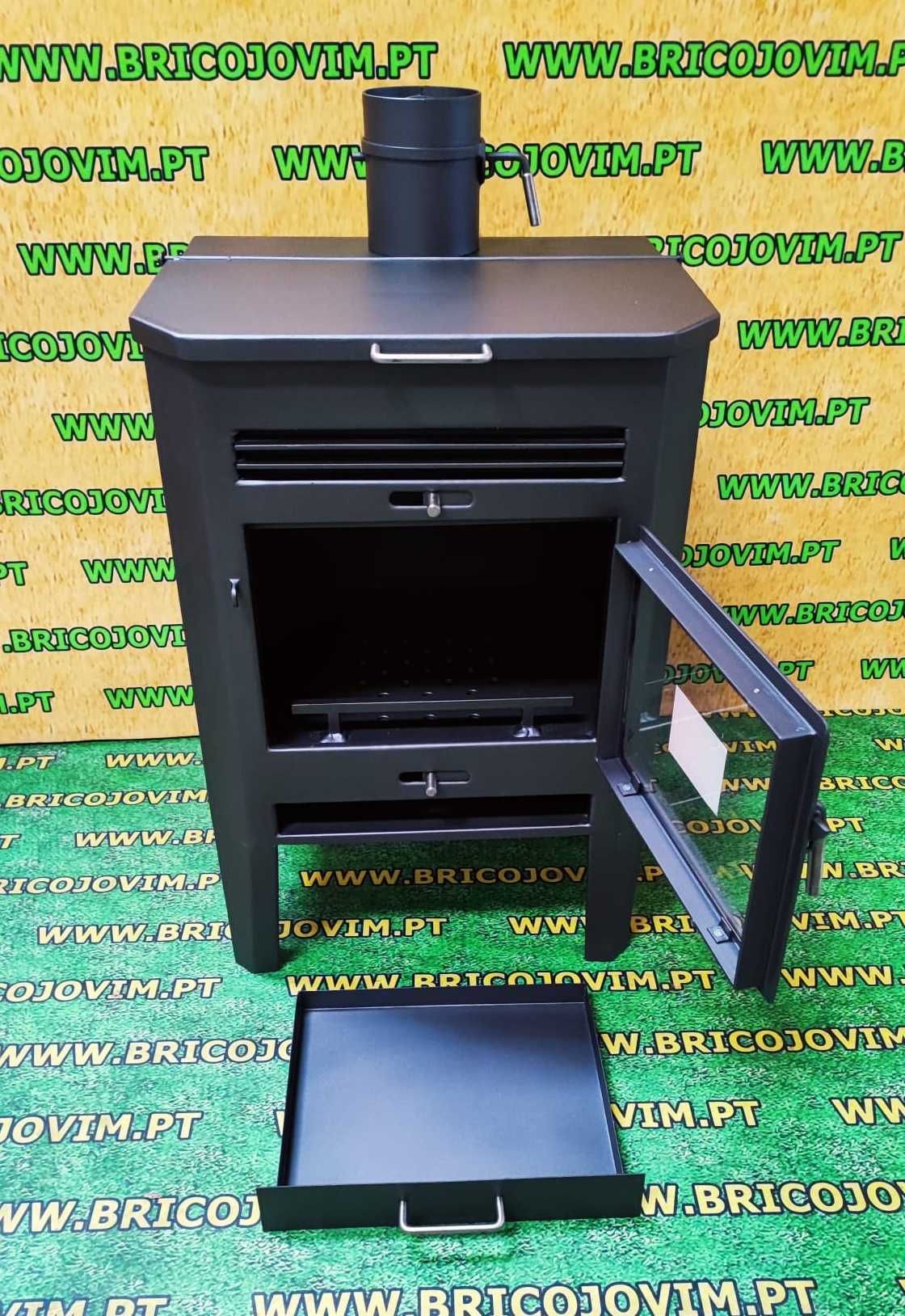 Salamandra Lenha Com Forno em Aço 10.4Kw - NOVAS