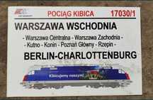 Tablica z pociągu na mistrzostwa euro.