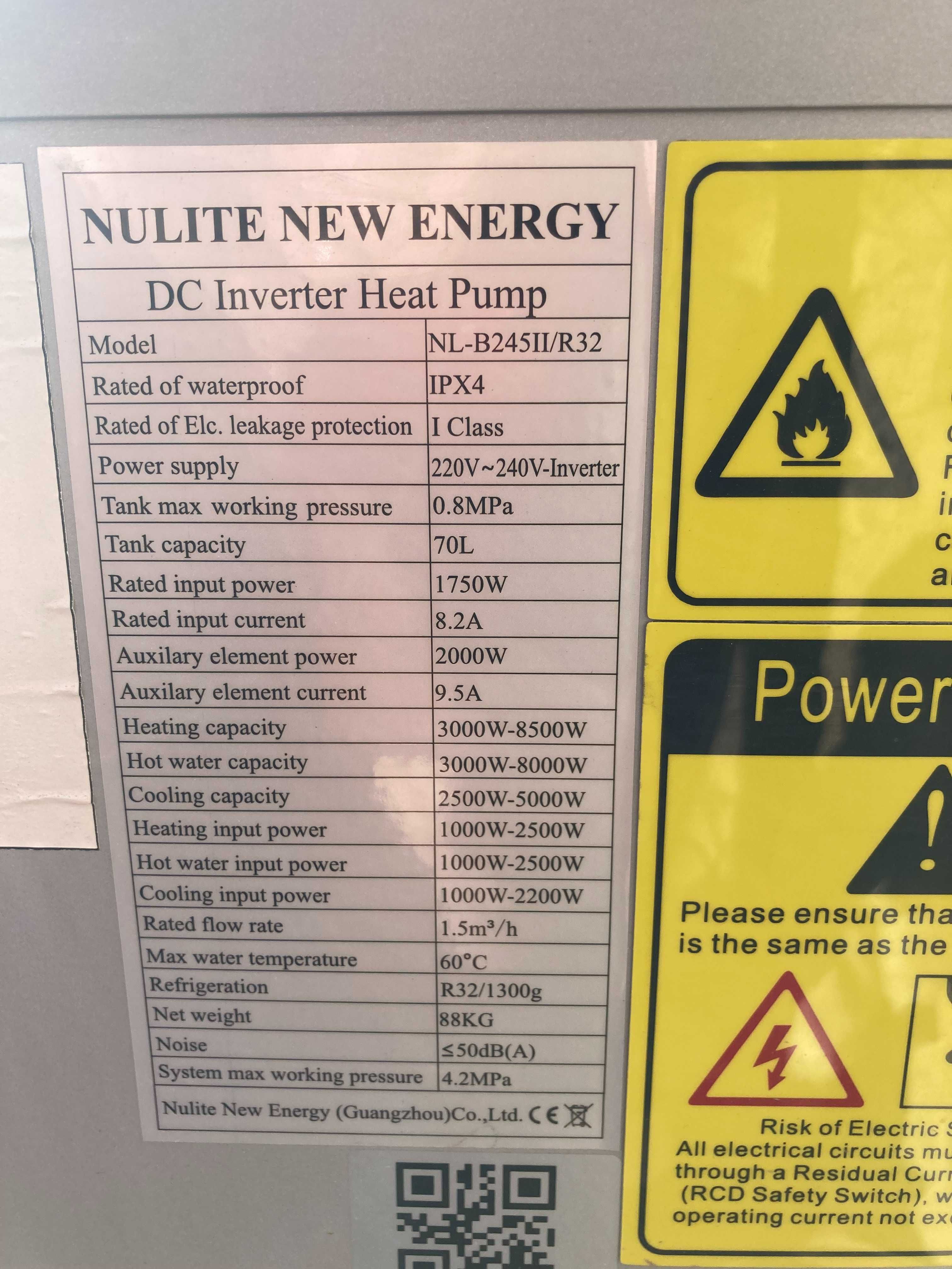 Pompa ciepła NuLite New Energy