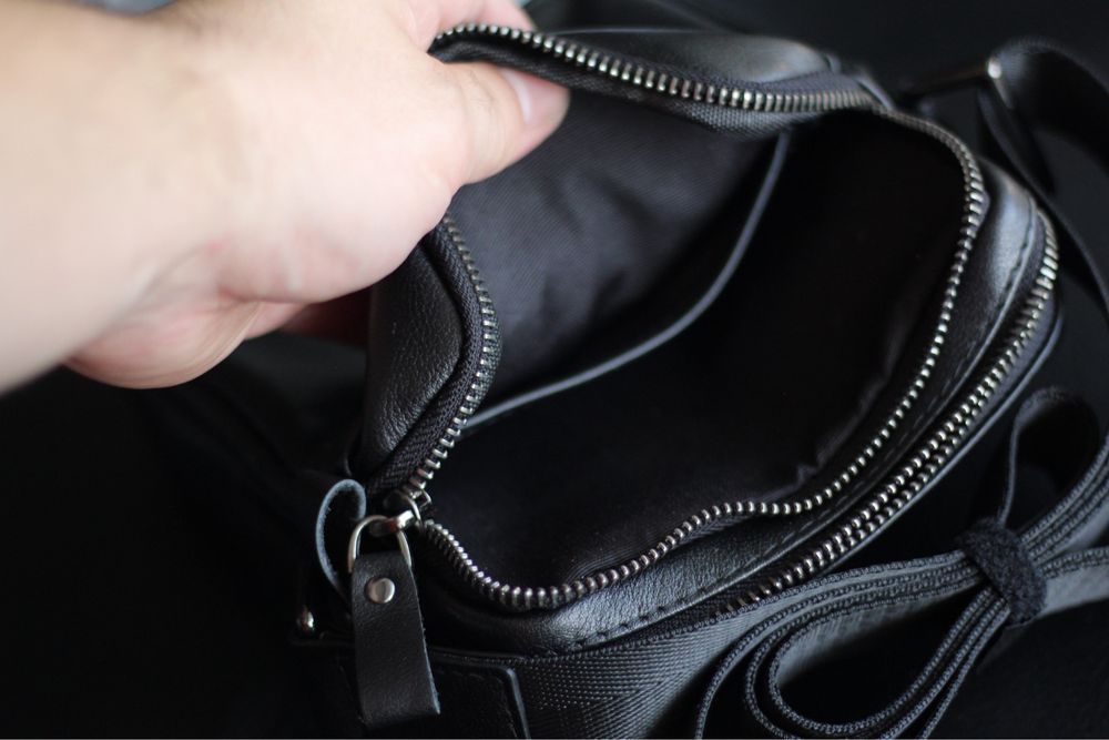 Сумка з натуральної шкіри чоловіча через плече. Барсетка шкіряна