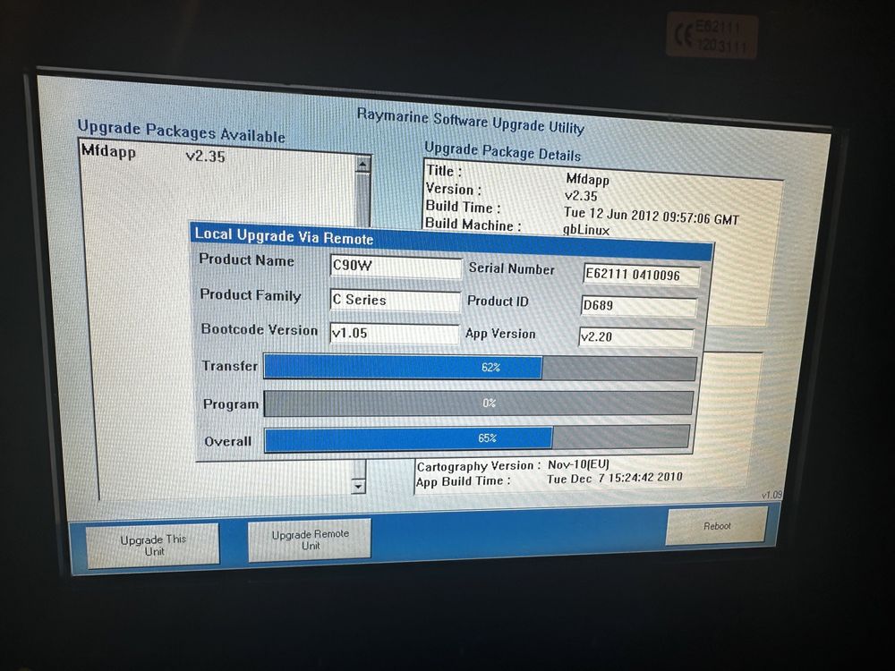 Raymarine C90w Chartplotter