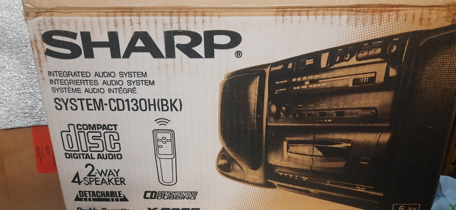 НОВЫЙ, магнитофон SHARP-CD130H.