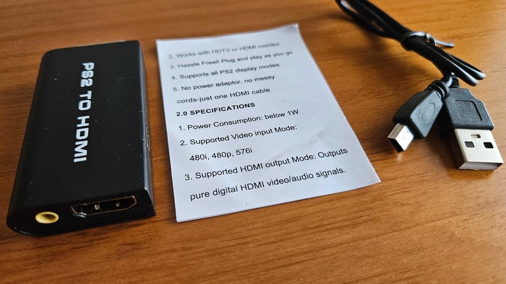 Adaptador PS2 -> HDMI - Novo e selado!