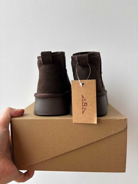 Шоколадні уггі платформа нат замш угги платформа угги шоколад 36,40,41