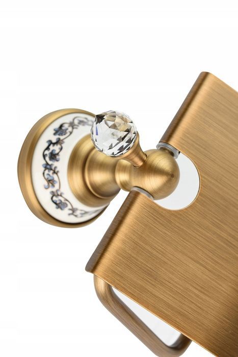 MSA28-702A Uchwyt na papier toaletowy RETRO stare złoto